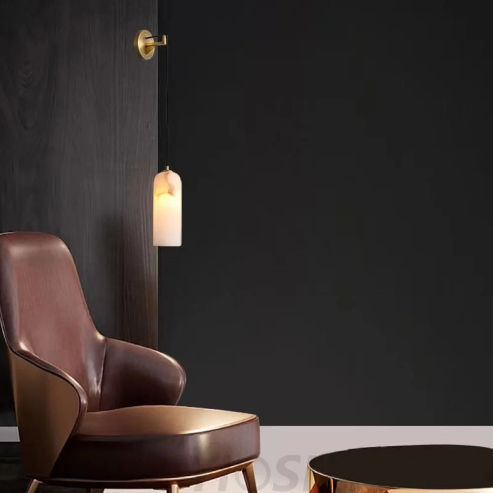 Truda Modern Alabaster Wall Sconce Lamp For Living Room Bedroom Light Fixtures