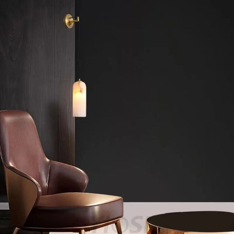 Truda Modern Alabaster Wall Sconce Lamp For Living Room Bedroom Light Fixtures