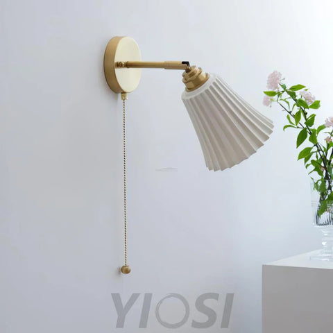 Trumpet Ceramic Wall Sconce - Flower Ceramic-1-Yiosilamp