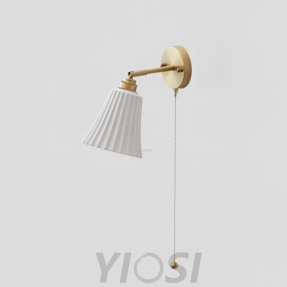 Trumpet Ceramic Wall Sconce - Flower Ceramic-1-Yiosilamp