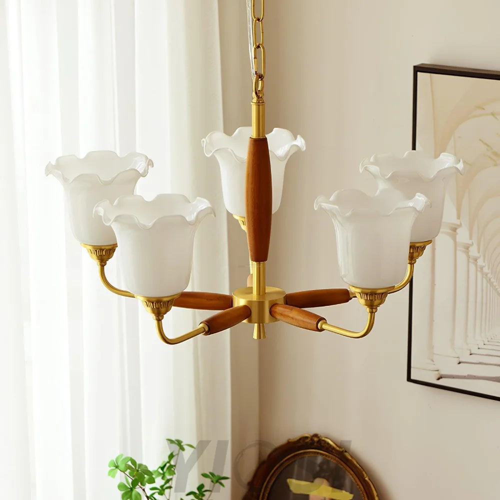 Trumpet Flower Glass Chandelier  ∅ 19.7″ - Zahara-1-Yiosilamp