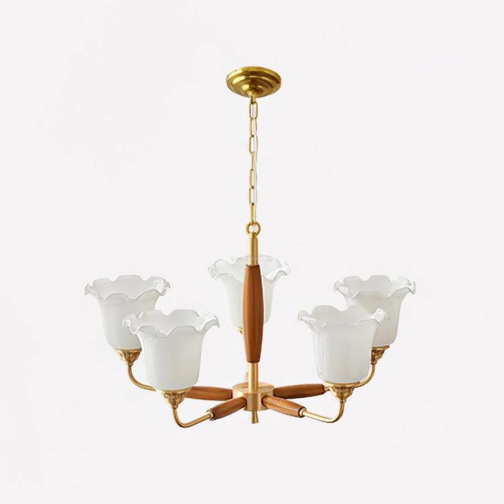 Trumpet Flower Glass Chandelier  ∅ 19.7″ - Zahara-1-Yiosilamp