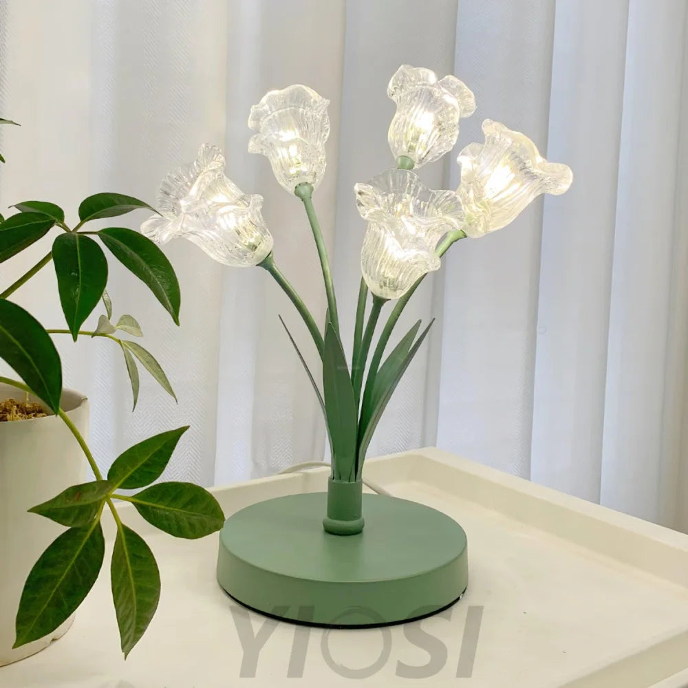 Tulip Flower Table Lamp with 3/5 heads - Wave-1-Yiosilamp