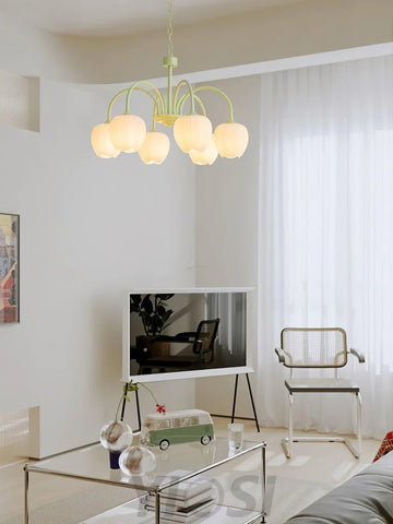 Tulip Matcha Chandelier with 5/6/8 heads - Yiosilamp