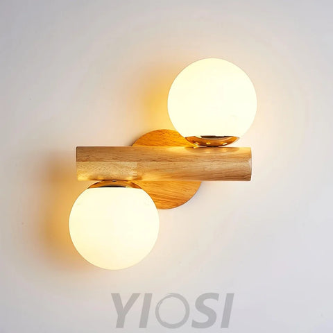 Tupelo Double Wall Sconce - Wood-1-Yiosilamp