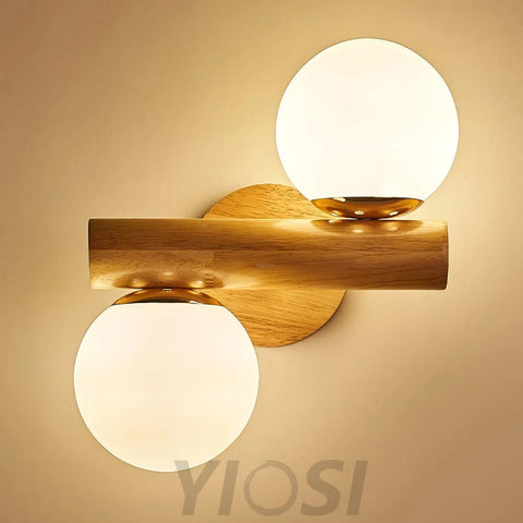 Tupelo Double Wall Sconce - Wood-1-Yiosilamp