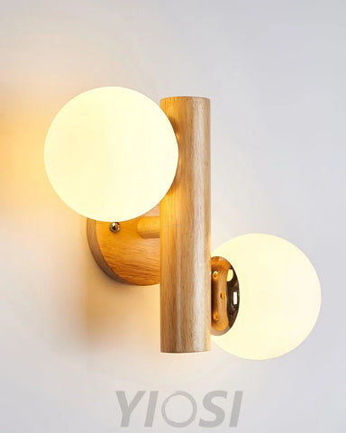 Tupelo Double Wall Sconce - Wood-1-Yiosilamp