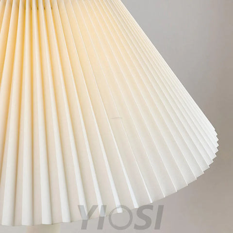 Twisted Pleated Floor Lamp ∅ 17.7″ - Fabric-1-Yiosilamp