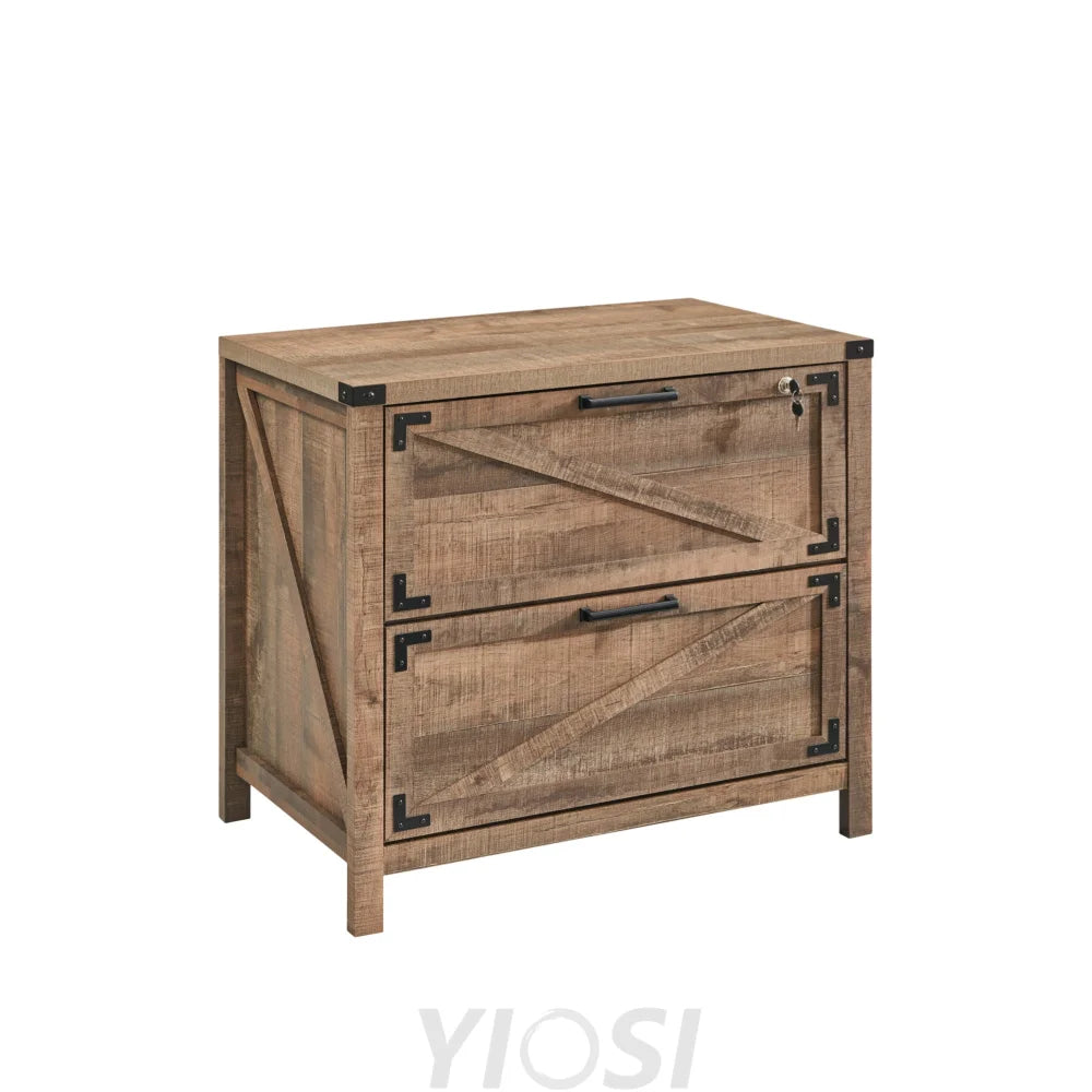 Two-Drawer Farmhouse Lateral File Cabinet 30’’ with Lock