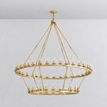 Two-Tier Cartwheel Chandelier 54-Light - Gold – lights off