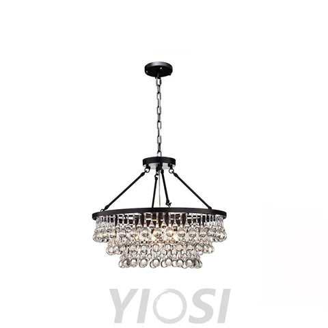 Unique Tiered Crystal Chandelier Φ 15.7″ - Crystals-1-Yiosilamp