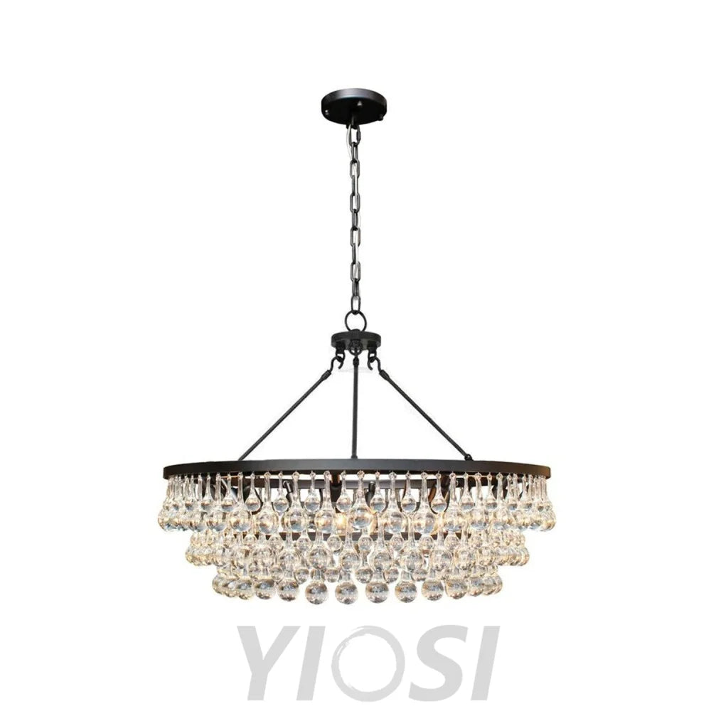 Unique Tiered Crystal Chandelier Φ 15.7″ - Crystals-1-Yiosilamp