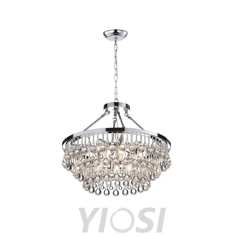 Unique Tiered Crystal Chandelier Φ 15.7″ - Crystals-1-Yiosilamp