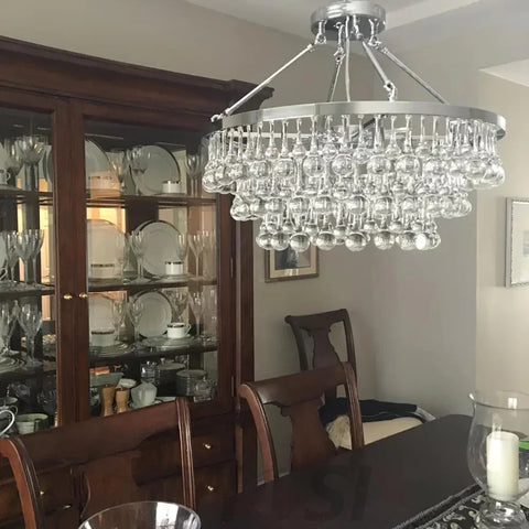 Unique Tiered Crystal Chandelier Φ 15.7″ - Crystals-1-Yiosilamp