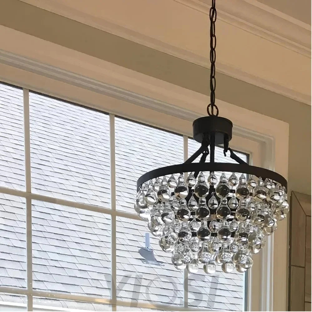 Unique Tiered Crystal Chandelier Φ 15.7″ - Crystals-1-Yiosilamp