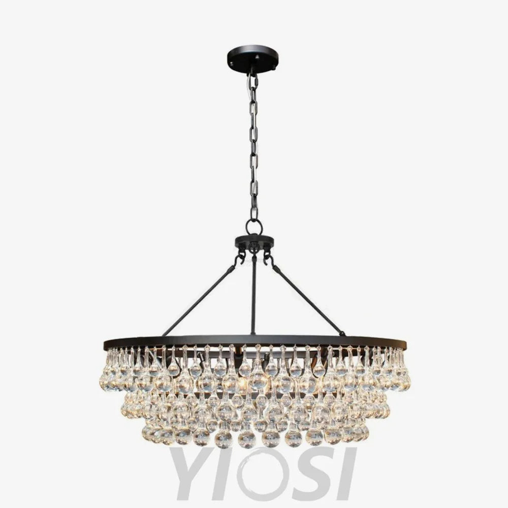 Unique Tiered Crystal Chandelier Φ 15.7″ - Crystals-1-Yiosilamp