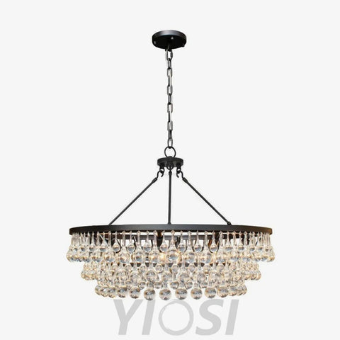 Unique Tiered Crystal Chandelier Φ 15.7″ - Crystals-1-Yiosilamp