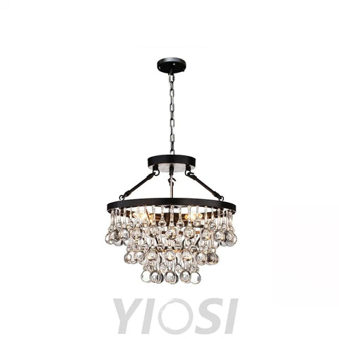 Unique Tiered Crystal Chandelier Φ 15.7″ - Crystals-1-Yiosilamp