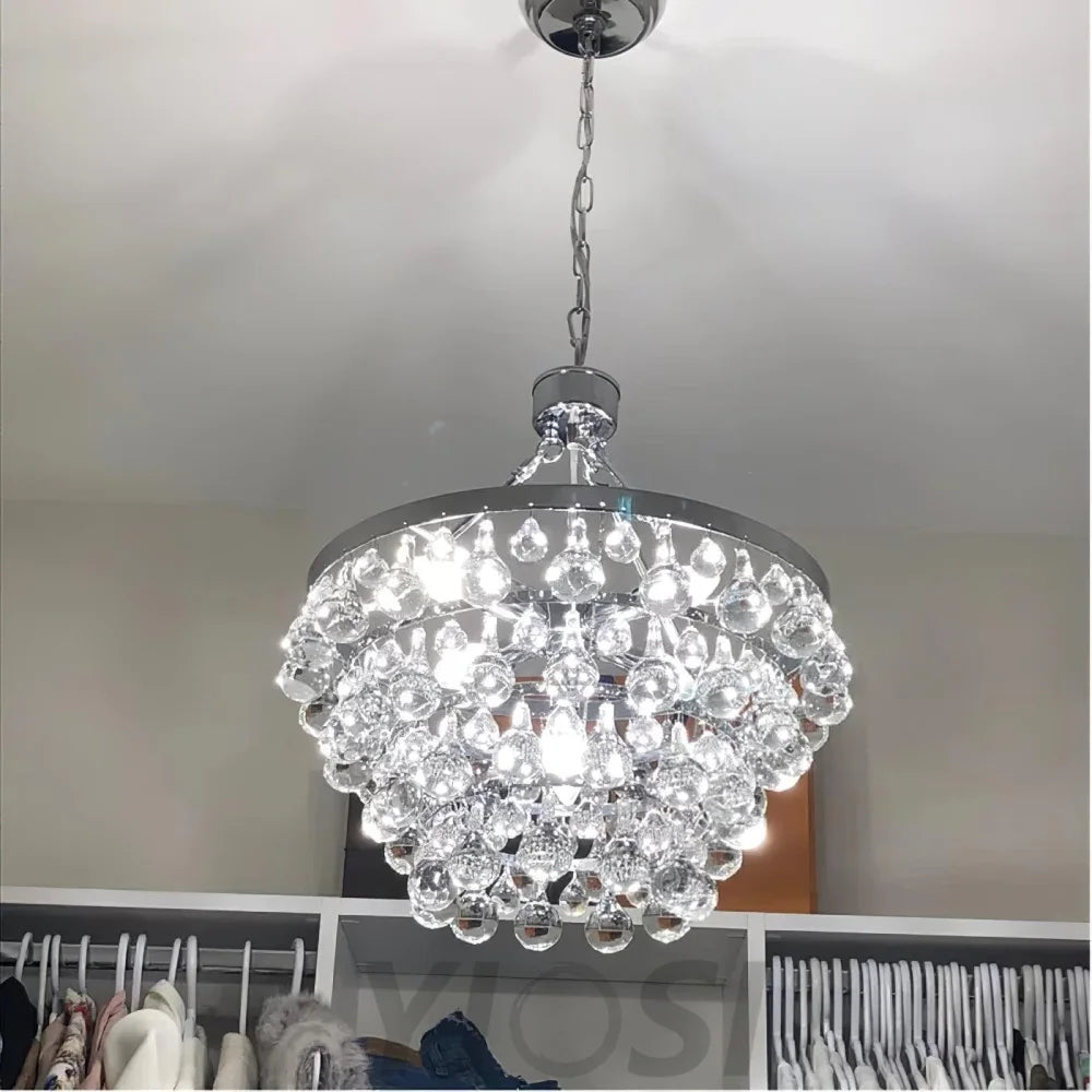 Unique Tiered Crystal Chandelier Φ 15.7″ - Crystals-1-Yiosilamp