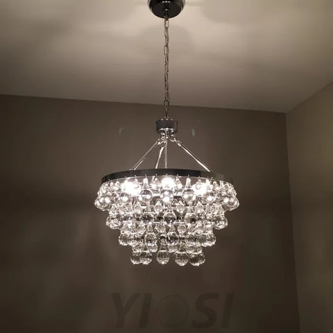 Unique Tiered Crystal Chandelier Φ 15.7″ - Crystals-1-Yiosilamp