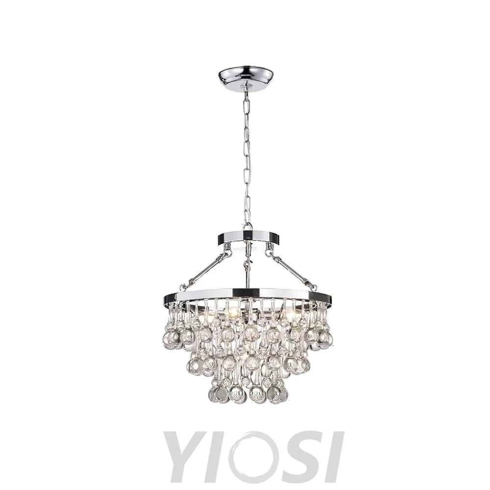 Unique Tiered Crystal Chandelier Φ 15.7″ - Crystals-1-Yiosilamp