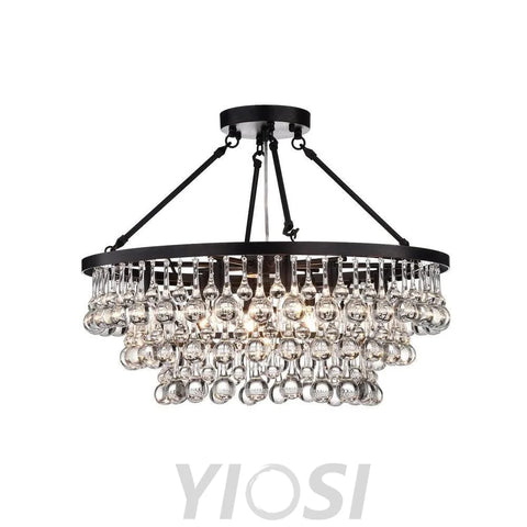 Unique Tiered Crystal Chandelier Φ 15.7″ - Crystals-1-Yiosilamp