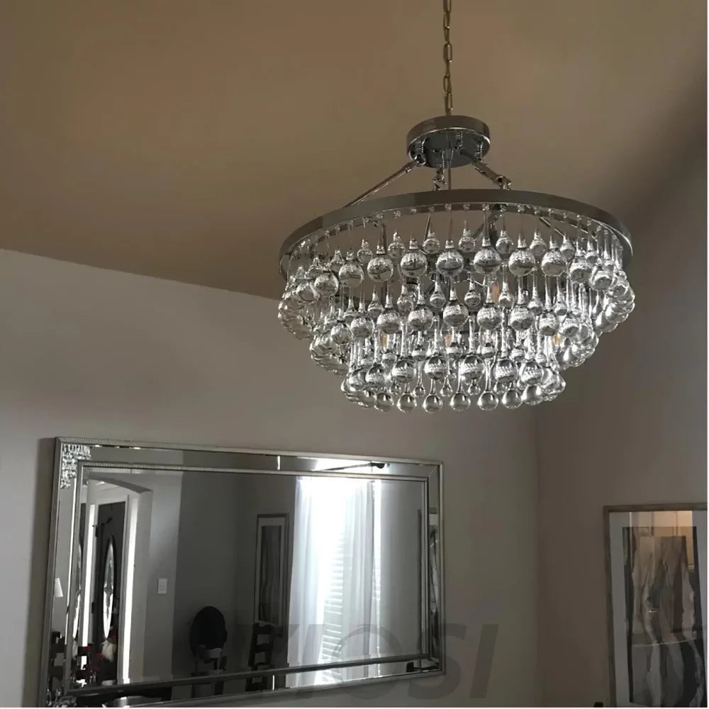 Unique Tiered Crystal Chandelier Φ 15.7″ - Crystals-1-Yiosilamp