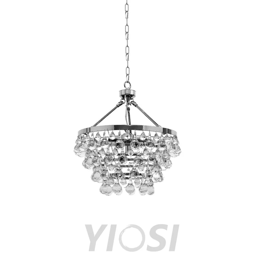 Unique Tiered Crystal Chandelier Φ 15.7″ - Crystals-1-Yiosilamp