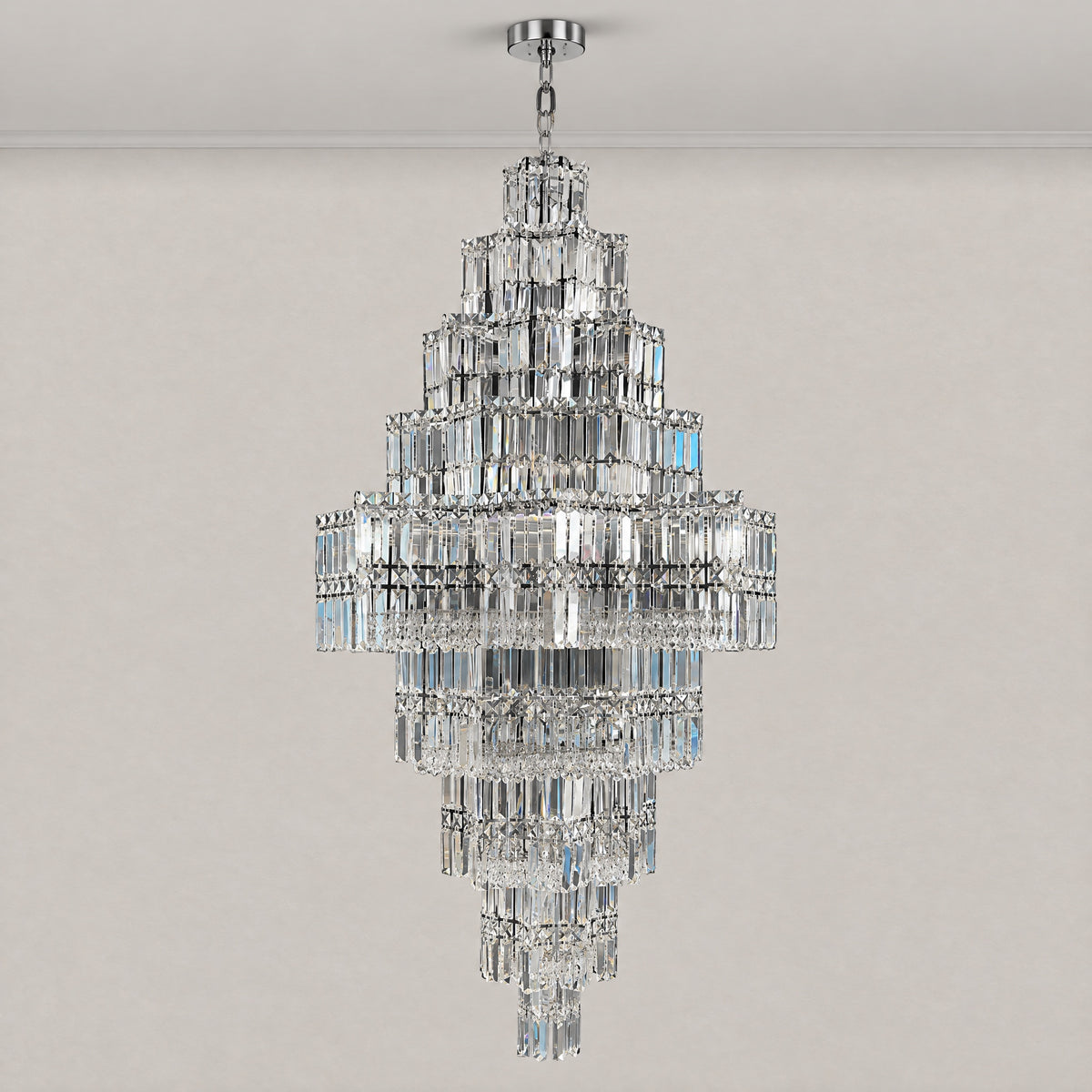 Universo Crystal Halo Chandelier – lights off