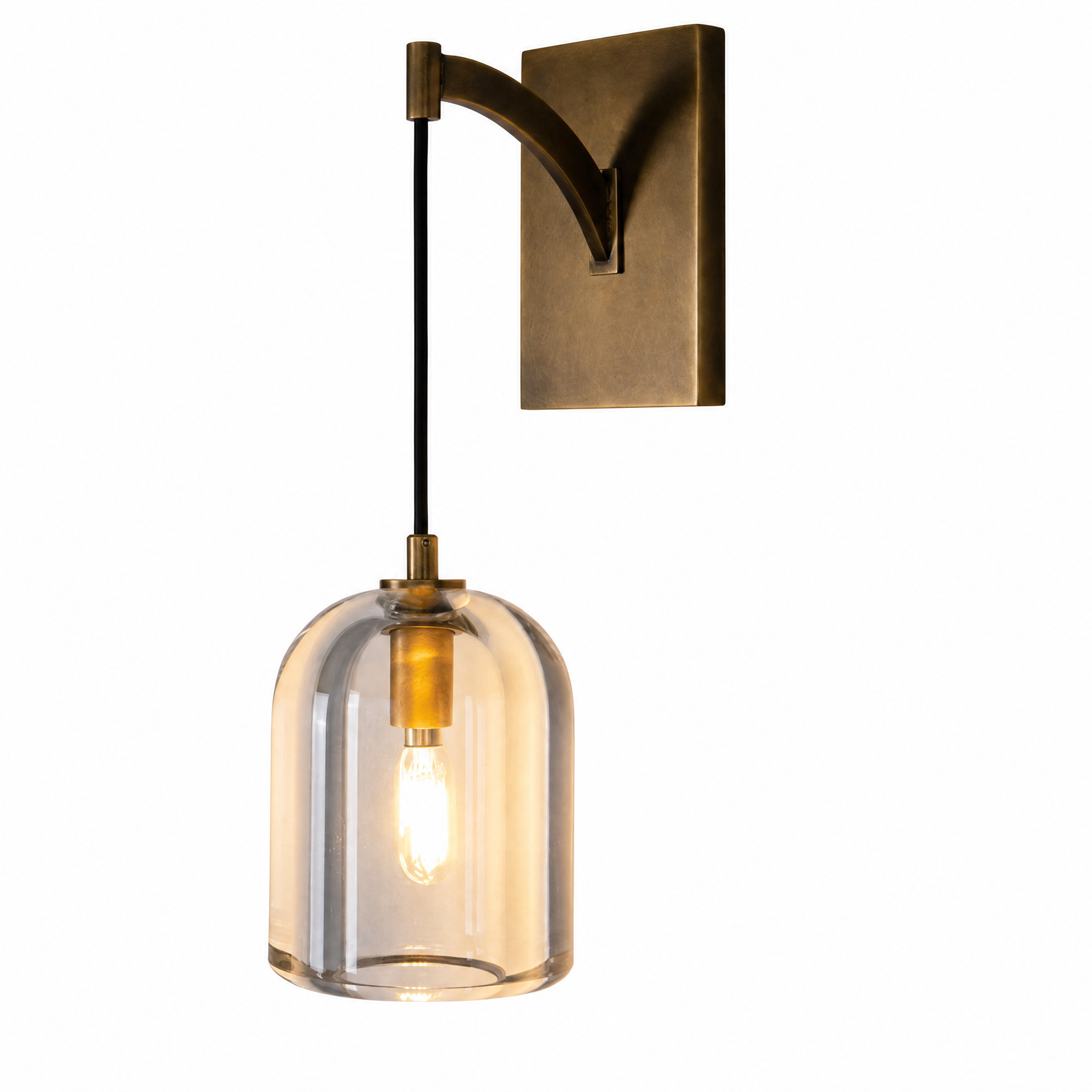 Up and Down Glass Tube Double-Layer Round Pendant - 30-Light - Nickel Color