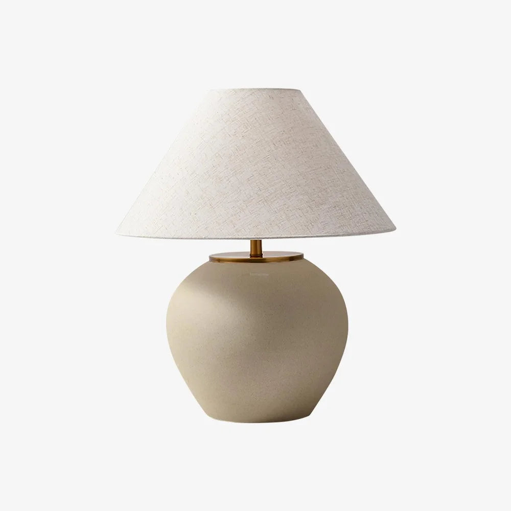 Upsala Ekeby Table Lamp ∅ 12″ ∅ 17.7″ x H 20.5″ / Dia 45cm x H 52cm / Beige / US Plug Table lamp