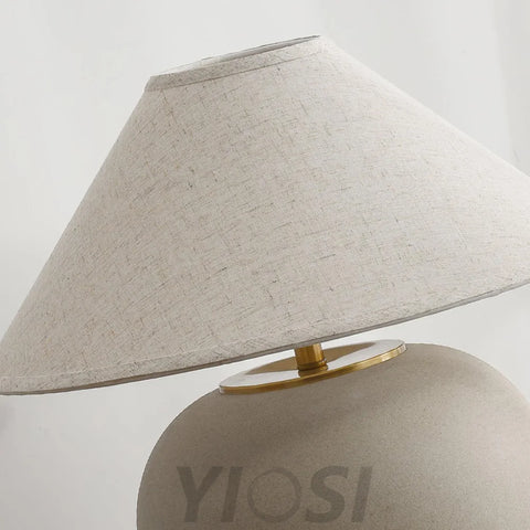 Upsala Ekeby Table Lamp ∅ 12″ - Fabric-1-Yiosilamp