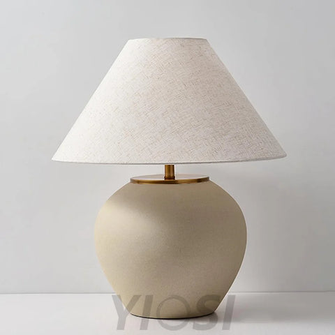 Upsala Ekeby Table Lamp ∅ 12″ - Fabric-1-Yiosilamp