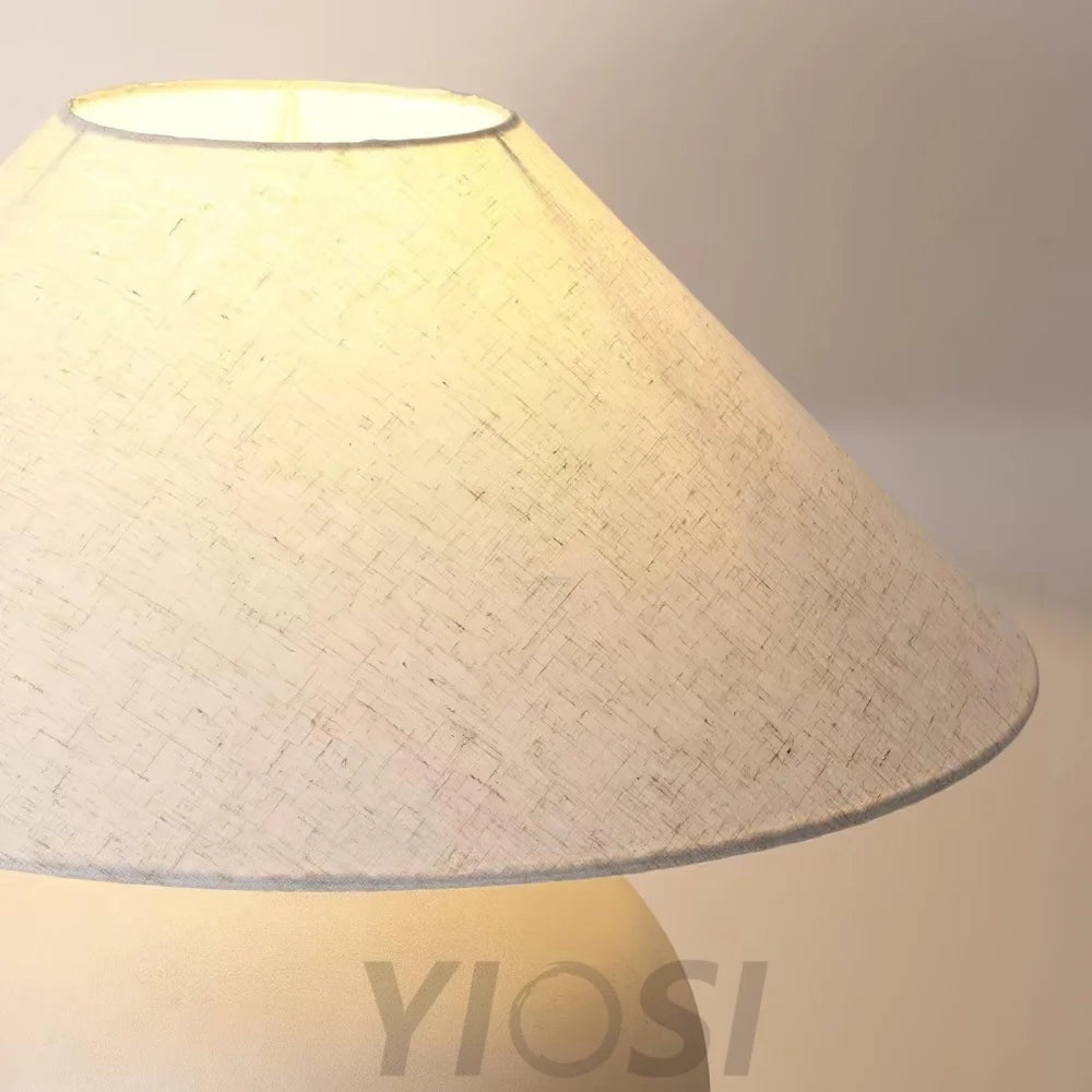 Upsala Ekeby Table Lamp ∅ 12″ - Fabric-1-Yiosilamp