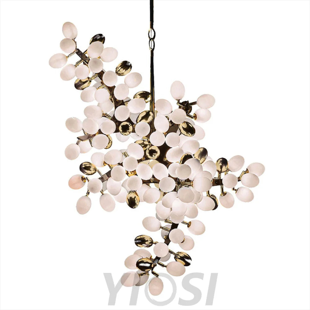 Valiant Vertical Grape Hand Blown Glass Chandelier Custom