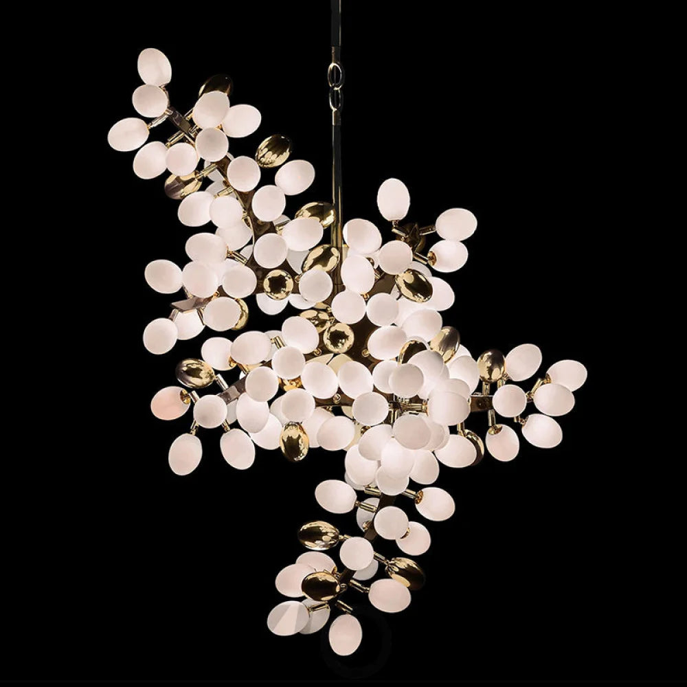 Valiant Vertical Grape Hand Blown Glass Chandelier Custom