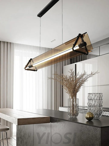 Valise  Linear Pendant Light ∅ 22.8″, Dining table pendant light, Kitchen Island Lamp - Bar-1-Yiosilamp