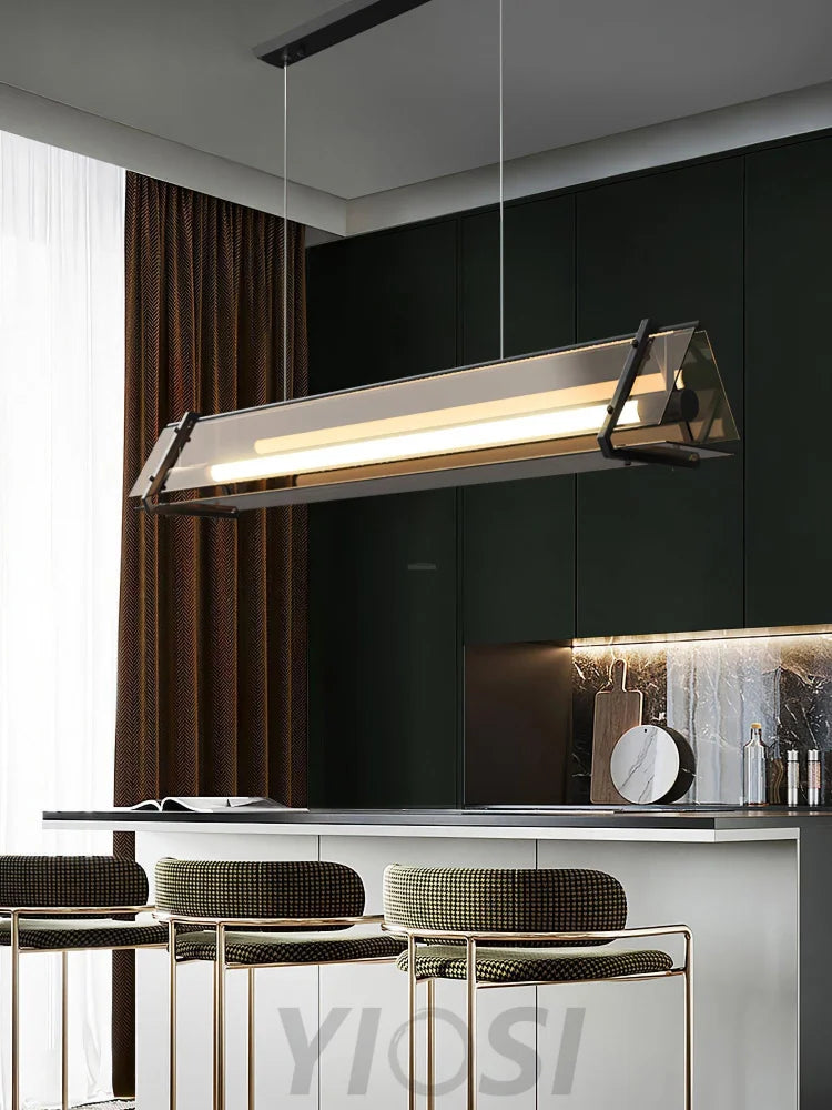 Valise  Linear Pendant Light ∅ 22.8″, Dining table pendant light, Kitchen Island Lamp - Bar-1-Yiosilamp