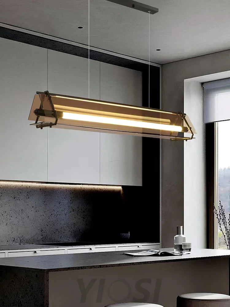 Valise  Linear Pendant Light ∅ 22.8″, Dining table pendant light, Kitchen Island Lamp - Bar-1-Yiosilamp