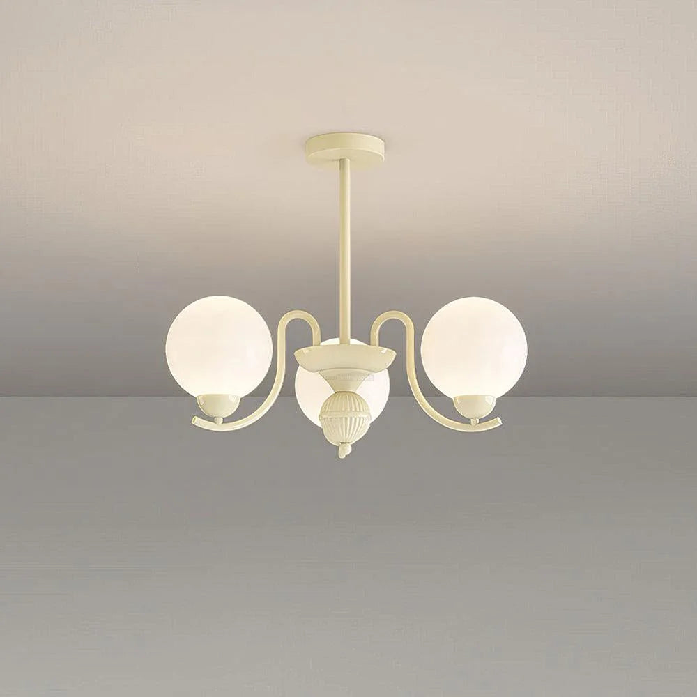 Vanilla Ball Chandelier with 3/5/6/8 heads - Bend, Marshmallow Chandelier-1-Yiosilamp