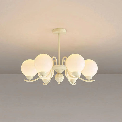 Vanilla Ball Chandelier with 3/5/6/8 heads - Bend, Marshmallow Chandelier-1-Yiosilamp