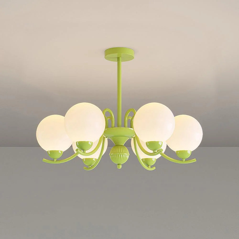 Vanilla Ball Chandelier with 3/5/6/8 heads - Bend, Marshmallow Chandelier-1-Yiosilamp