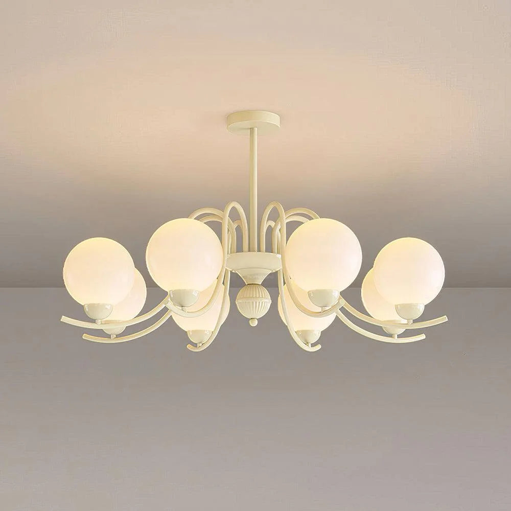 Vanilla Ball Chandelier with 3/5/6/8 heads - Bend, Marshmallow Chandelier-1-Yiosilamp