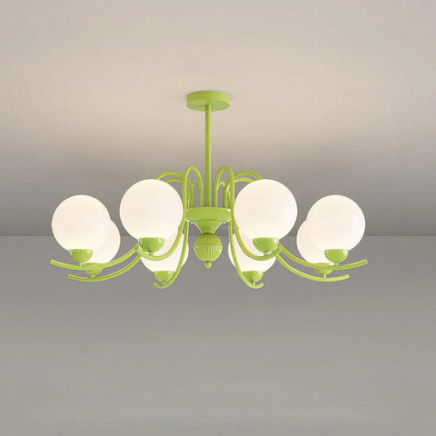 Vanilla Ball Chandelier with 3/5/6/8 heads - Bend, Marshmallow Chandelier-1-Yiosilamp