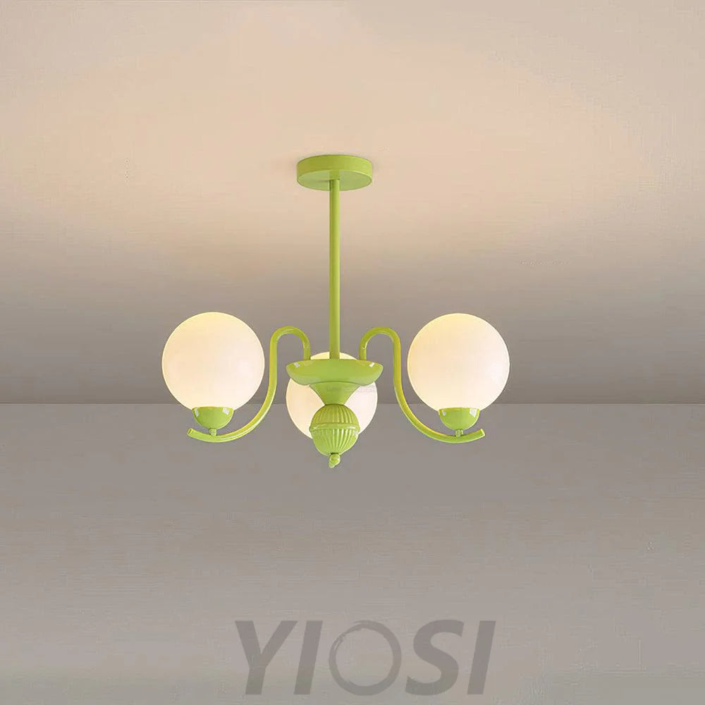 Vanilla Ball Chandelier with 3/5/6/8 heads - Bend, Marshmallow Chandelier-1-Yiosilamp