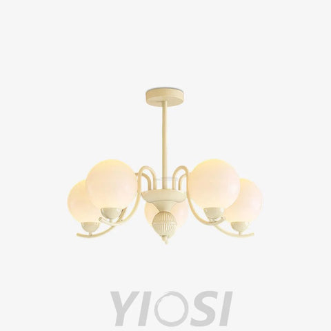 Vanilla Ball Chandelier with 3/5/6/8 heads - Bend, Marshmallow Chandelier-1-Yiosilamp