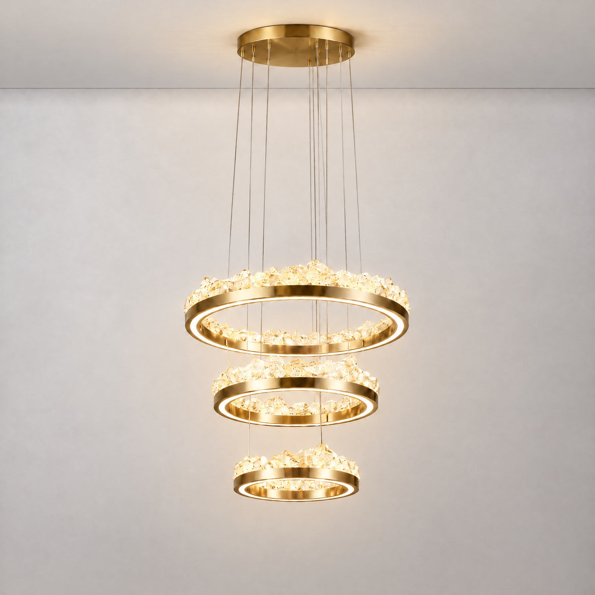 Vast Realm Modern Sculptural Ring Chandelier