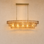 Amber Glass Pendant Light in a dining room