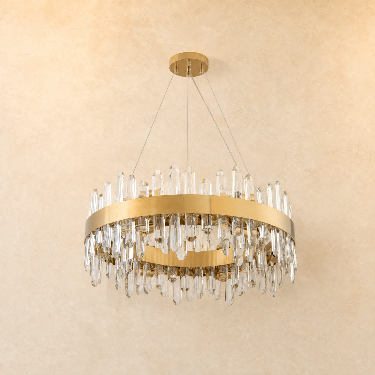 19.6'' Luxury Round 2-Tier K9 Crystal Chandelier