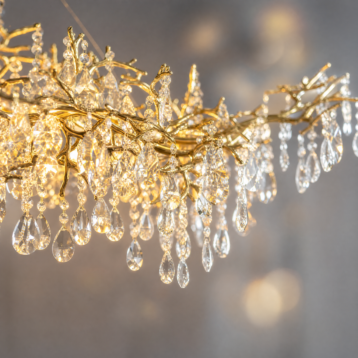 60" Modern Crystal Tree Branch Chandelier